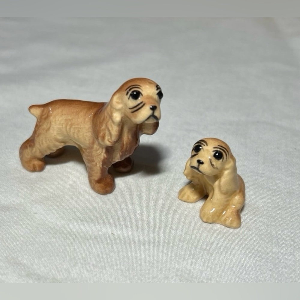 Hagen Renaker Tan Cocker Spaniel Set